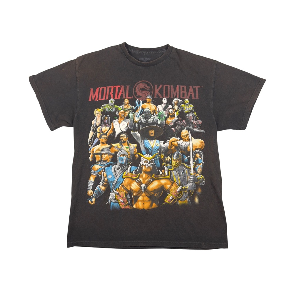 Y2K Mortal Kombat Men's Large Black Graphic Video Game Character T-Shirt 2007
